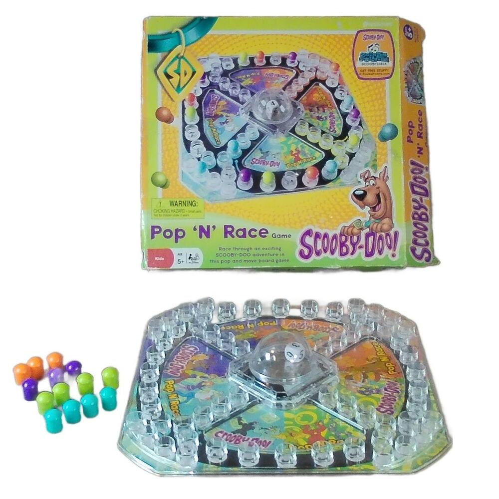 2011 Pop 'N' Race Scooby-Doo Game Pressman #4223AA Missing 2 Tokens